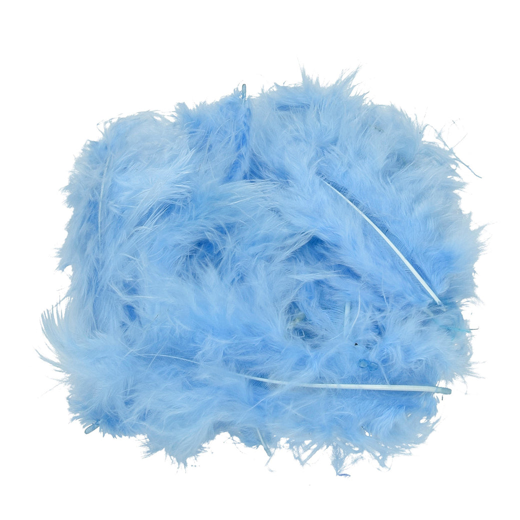 Marabou feather 100 - 120 mm 2 g ~ 20 pcs. light blue