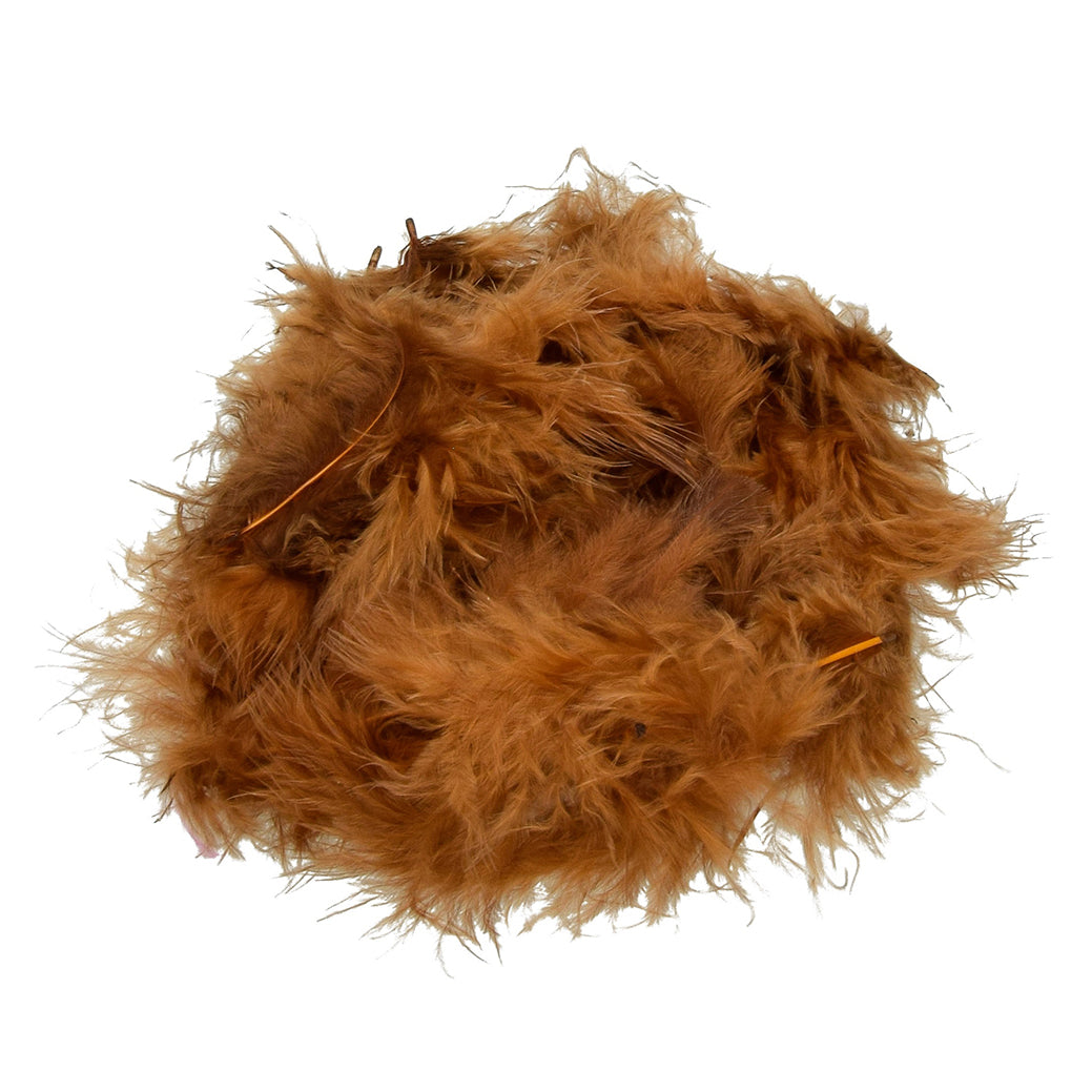 Marabou feather 100 - 120 mm 2 g ~ 20 pcs. brown