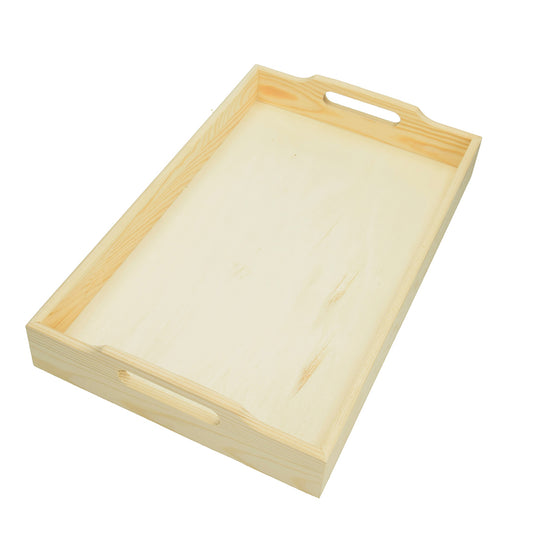 Tablett Holz rechteckig 42 x 26 x 7 cm  roh