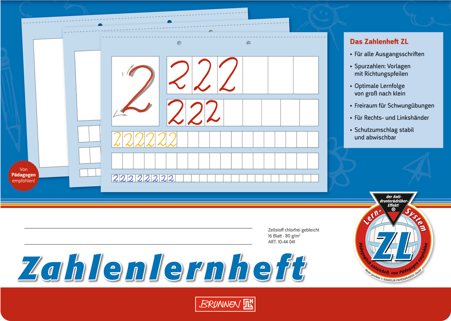 Numbers workbook A4 landscape Lin. ZL