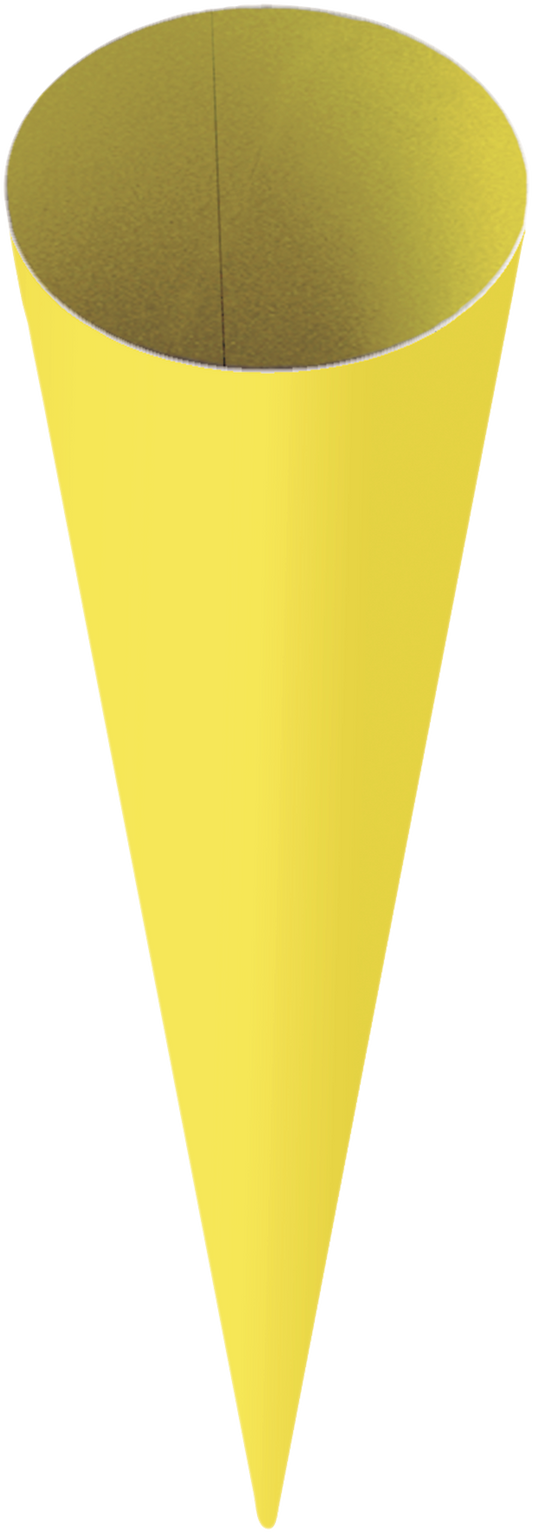 Heyda 204870066 | School cone blank | 70 cm | Ø 19 cm | yellow