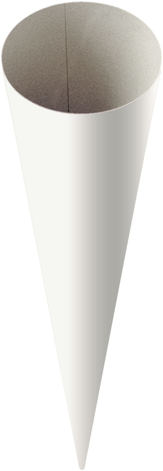 Schultüten-Rohling, Ø 19 cm, L: 70 cm, 350 g/m², weiß